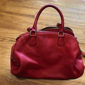 J. Crew red leather satchel